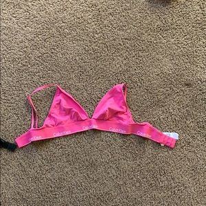 Pink Calvin Klein bra